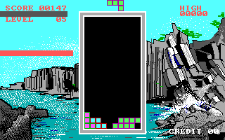 Tetris (bootleg of Mirrorsoft PC-XT Tetris version) Screenshot 1